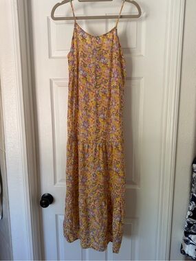 Target Yellow Floral Midi Dress